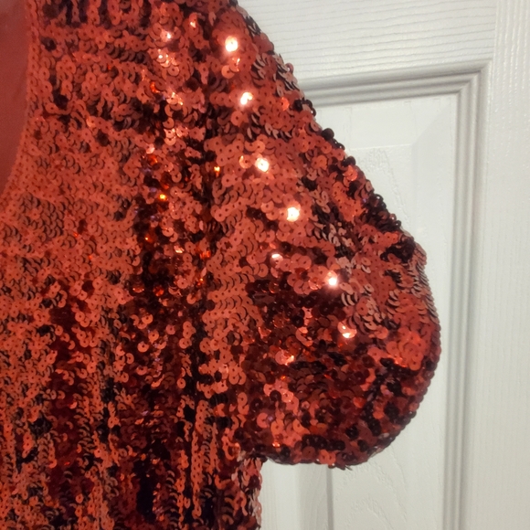 🔥Maner Women’s Full Sequin Glitter Party Blouse Size 4X🔥 - Picture 4 of 6